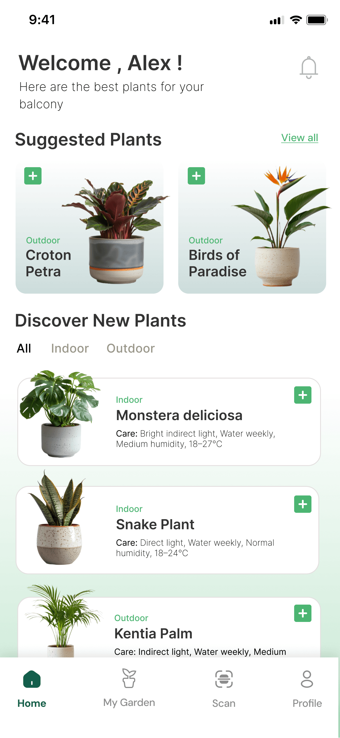 Home screen